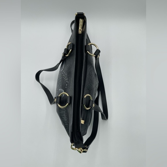 Anuschka Tooled Leather Crossbody Bag Adjustable Strap Cleopatra's Leopard Tote - Picture 6 of 15